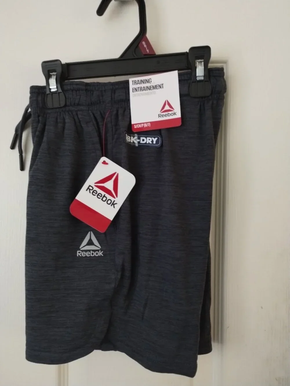 Reebok Ebony Heather(black )boy shorts, size -S(6-7)